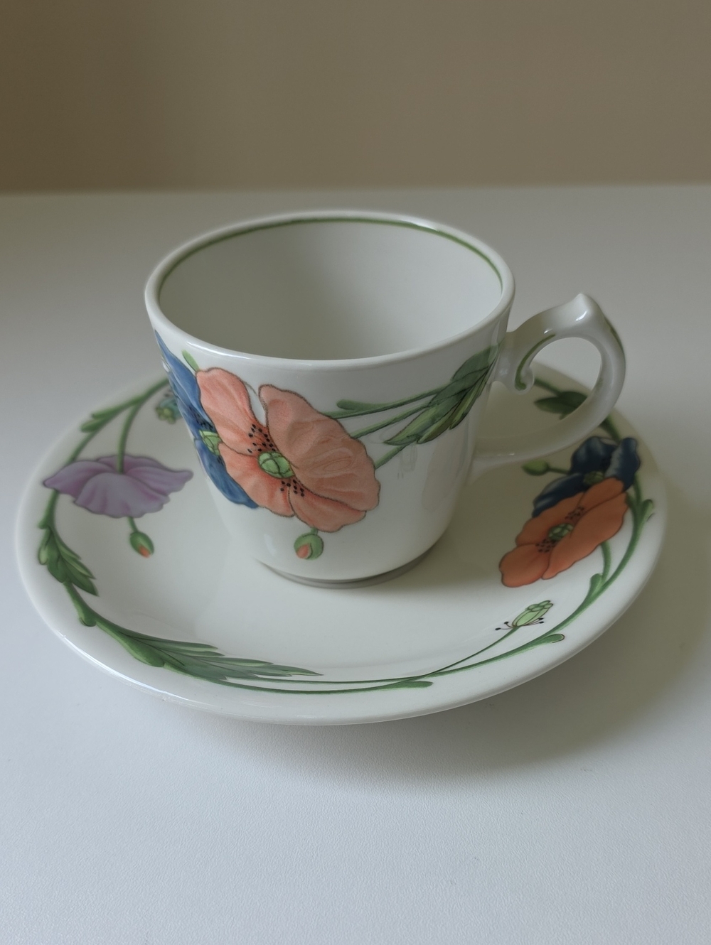 Villeroy & Boch Amapola Flat Cup and Saucer Set